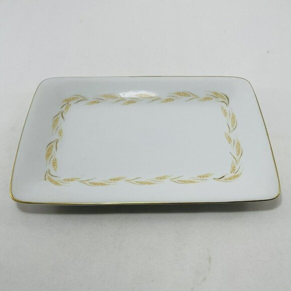 Harmony House Wheat Garland Plate Tray Dish 10” Rectangular Cheese Snack Serving - Picture 3 of 10